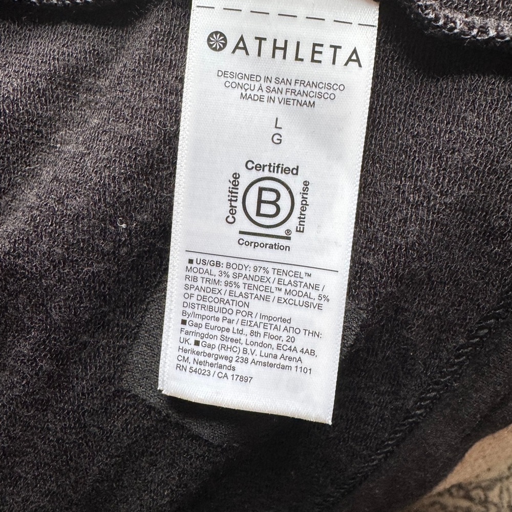 Athleta Pranayama Restore Wrap Black Like New Yoga Lounge L - Picture 4 of 4